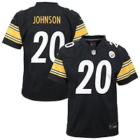 Youth Nike Kaleb Johnson Black Pittsburgh Steelers Team Game Jersey