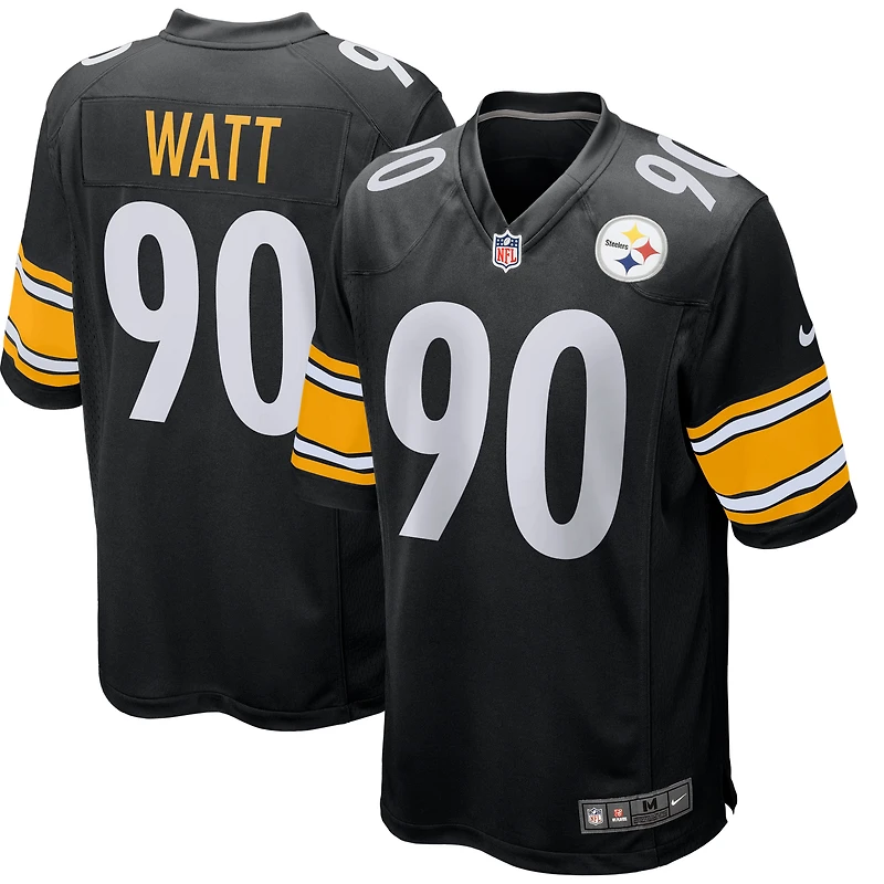 Maillot de match Nike noir des Pittsburgh Steelers pour jeunes