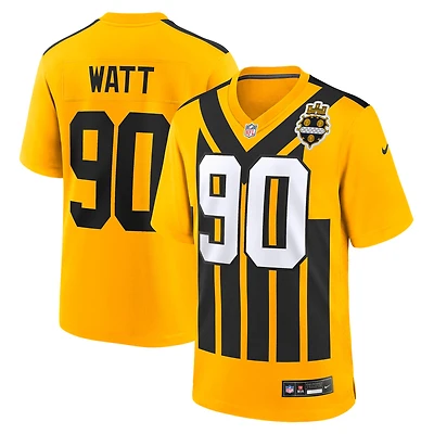 Maillot Nike T.J. Watt Gold pour jeune joueur des Pittsburgh Steelers, modèle alternatif de 1933