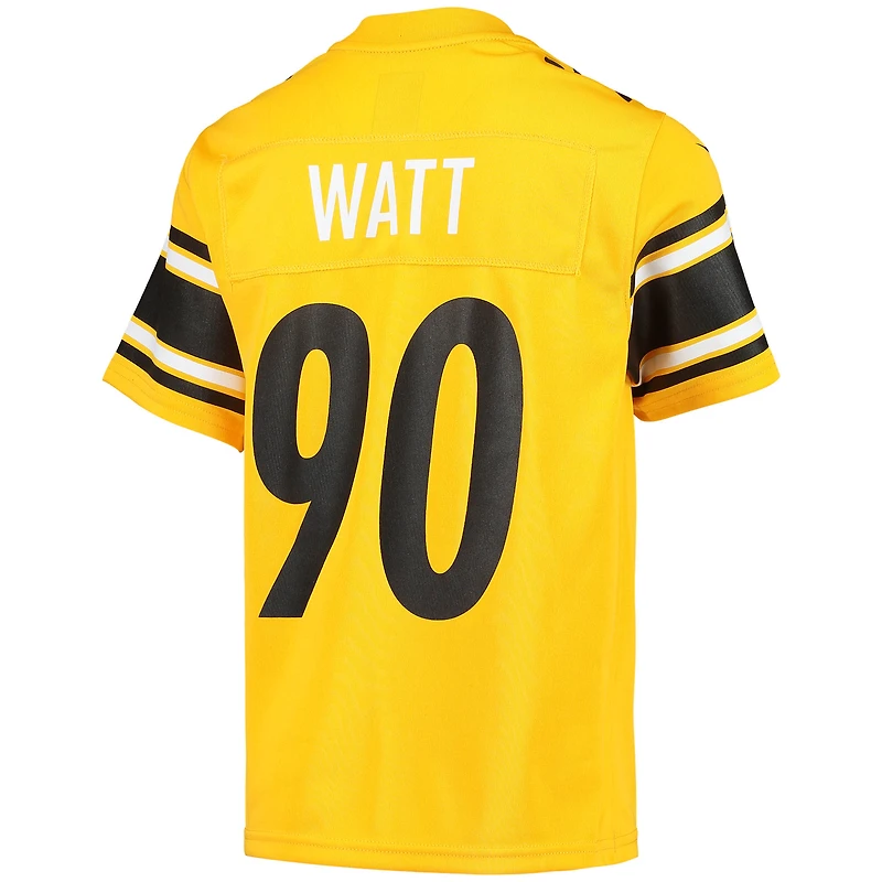Youth Nike T.J. Watt Gold Pittsburgh Steelers Inverted Team Game Jersey