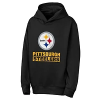 Sweat à capuche noir Pittsburgh Steelers Back to Basics pour jeunes de la marque Outerstuff