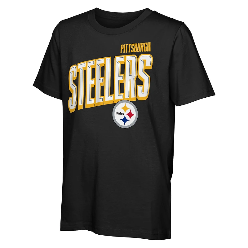 Ensemble de t-shirts the Mix noir des Pittsburgh Steelers pour jeunes Outerstuff