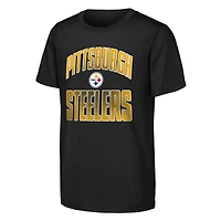 Lot de 2 t-shirts noirs Youth Outerstuff « Never Quit » des Pittsburgh Steelers