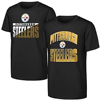 Lot de 2 t-shirts noirs Youth Outerstuff « Never Quit » des Pittsburgh Steelers