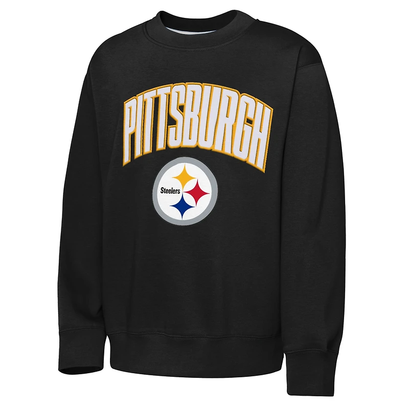 Sweat-shirt noir Youth Outerstuff Pittsburgh Steelers Place Kicker