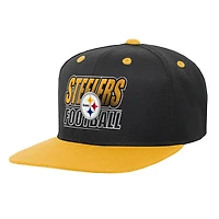 Youth Outerstuff Black Pittsburgh Steelers Team Gradient Deadstock Snapback Hat