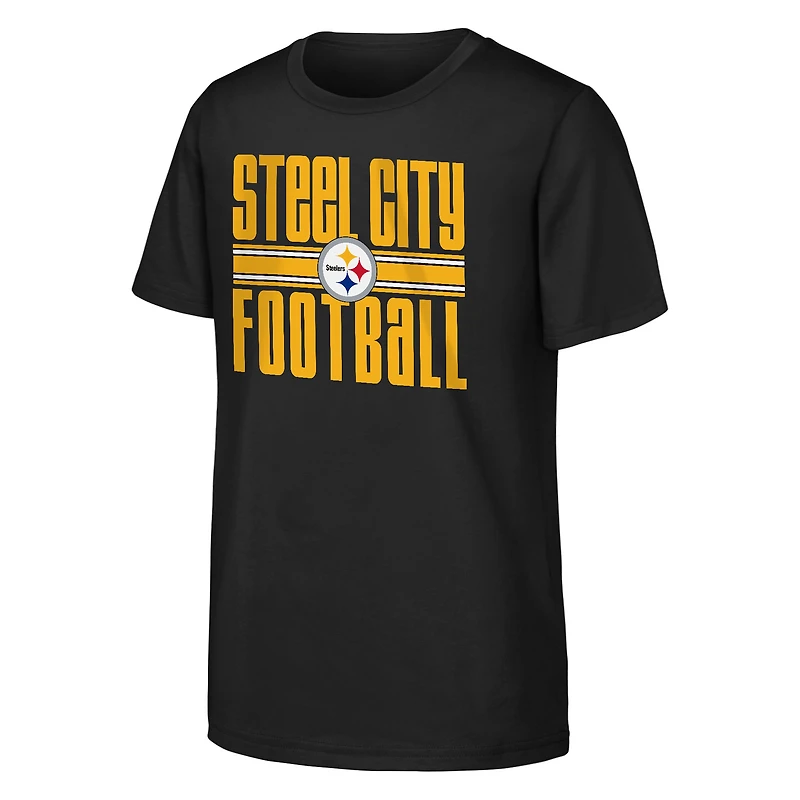 Youth Outerstuff Black Pittsburgh Steelers Team Spirit T-Shirt