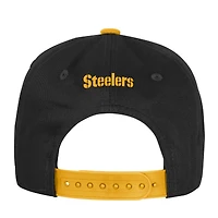 Casquette ajustable True Retro noire des Pittsburgh Steelers pour jeunes Outerstuff