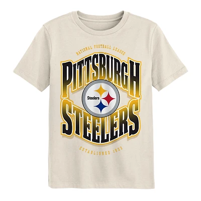 T-shirt crème Outerstuff pour jeunes des Steelers de Pittsburgh