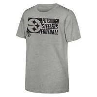 Youth Outerstuff Heather Gray Pittsburgh Steelers Post Game T-Shirt