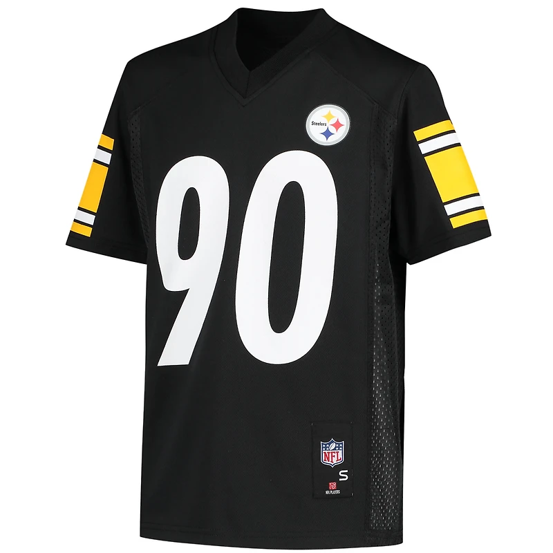 Jeunesse T.J. Maillot de joueur réplique des Steelers Pittsburgh noir Watt