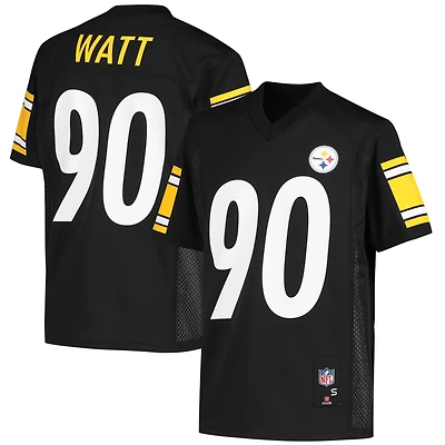 Maillot réplique noir de joueur T.J. Watt des Steelers Pittsburgh pour jeunes