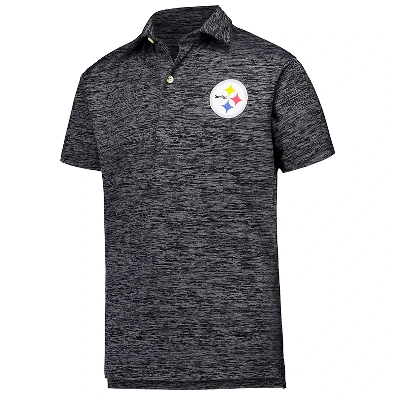 Polo noir Wes & Willy pour jeunes Pittsburgh Steelers Cloudy Yarn