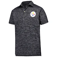 Polo noir Wes & Willy pour jeunes Pittsburgh Steelers Cloudy Yarn