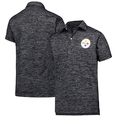 Polo noir Wes & Willy pour jeunes Pittsburgh Steelers Cloudy Yarn