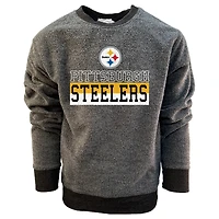 Sweat-shirt en polaire réversible noir pour jeunes Wes & Willy des Pittsburgh Steelers