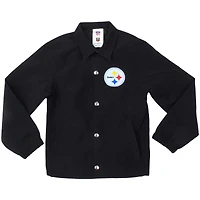 Youth Wes & Willy  Black Pittsburgh Steelers T Buck's Full-Snap Coaching Jacket