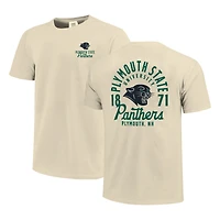 T-shirt crème pour homme avec logo mascotte des Plymouth State Panthers