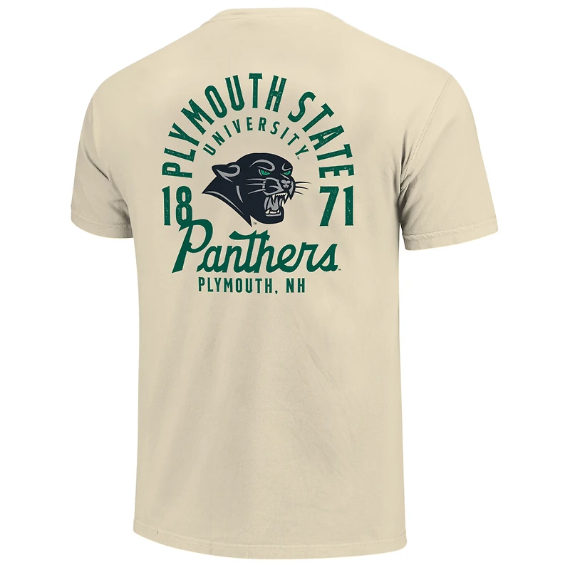 T-shirt crème pour homme avec logo mascotte des Plymouth State Panthers