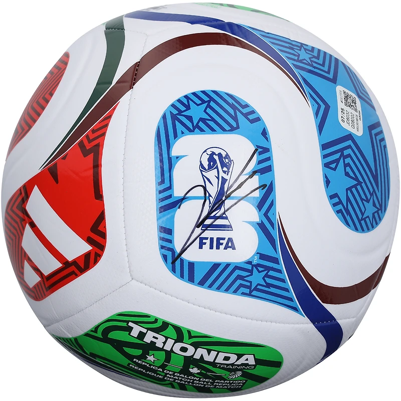 Ballon de football d'entraînement autographié par Robert Lewandowski, équipe nationale de Pologne, Coupe du Monde de la FIFA 2026