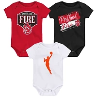 Infant Outerstuff Portland Fire Destiny 3-Piece Creeper Set