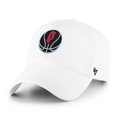 Men's '47 White Portland Fire Core Logo Clean Up Adjustable Hat