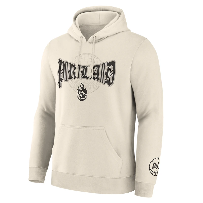 Men's Fanatics  Cream Portland Fire Legacy Fleece Pullover Hoodie