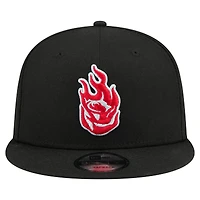 Men's New Era  Black Portland Fire 9FIFTY Core Logo Snapback Hat