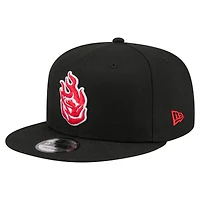 Men's New Era  Black Portland Fire 9FIFTY Core Logo Snapback Hat