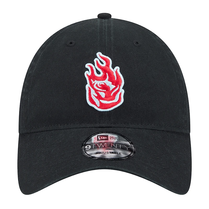 Men's New Era  Black Portland Fire 9TWENTY Core Logo Adjustable Hat