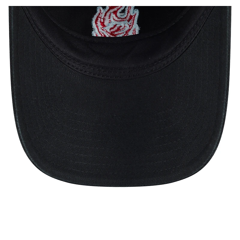 Men's New Era  Black Portland Fire 9TWENTY Core Logo Adjustable Hat