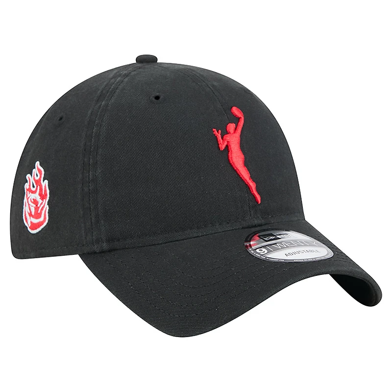 Men's New Era Black Portland Fire Logowoman 9Twenty Adjustable Hat