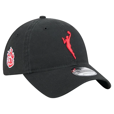 Men's New Era Black Portland Fire Logowoman 9Twenty Adjustable Hat