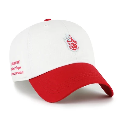 Unisex '47 White/Red Portland Fire Contemporary Two-Tone Clean Up Adjustable Hat