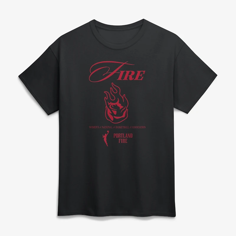 Unisex Logo Athletic Black Portland Fire Motion T-Shirt