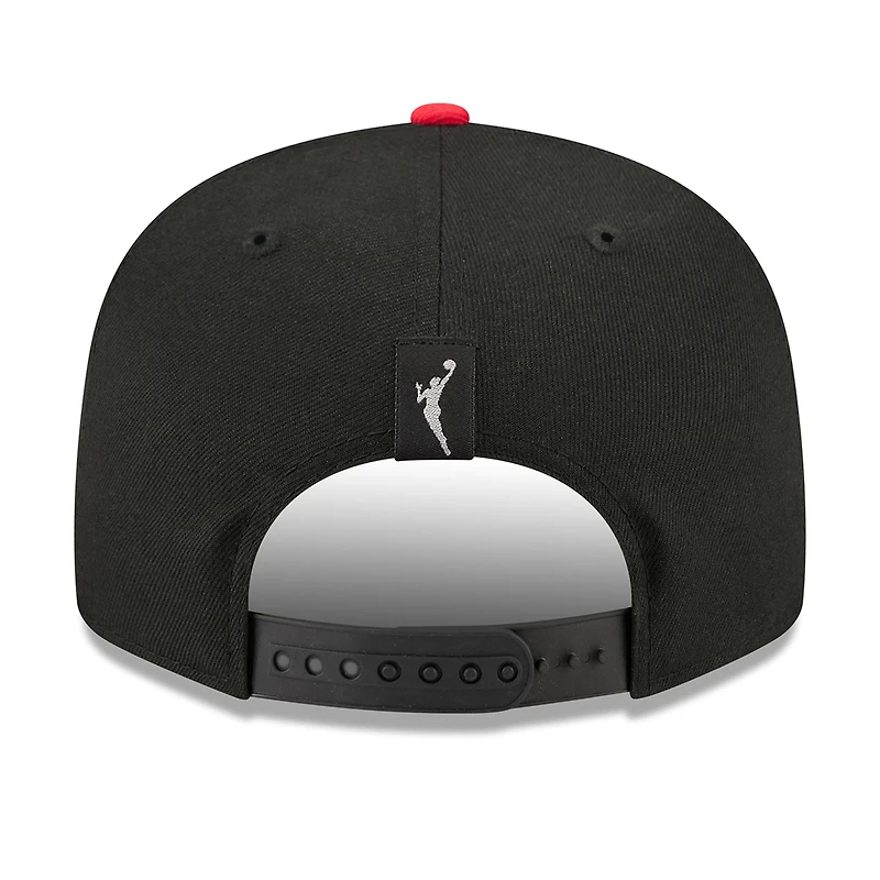 Unisex New Era Black/Red Portland Fire WNBA Tip-Off 2026 Metal Badge A-Frame 9FIFTY Snapback Hat
