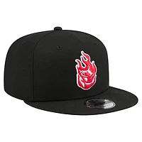 Unisex New Era  Black Portland Fire 9FIFTY Core Logo Snapback Hat
