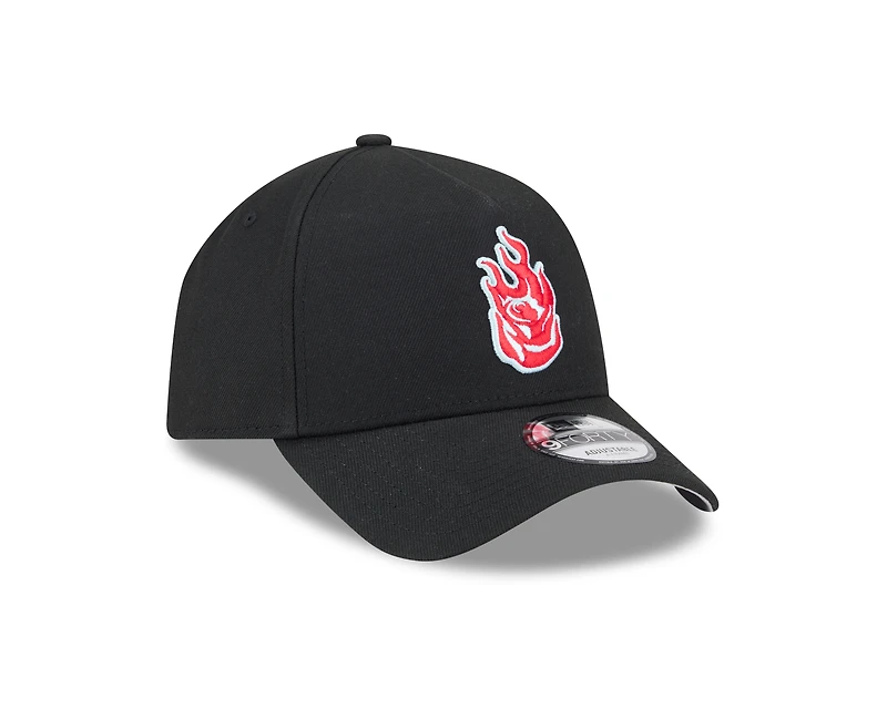 Casquette unisexe New Era noire Portland Fire Core Logo 9FORTY à monture A ajustable