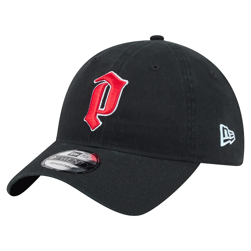 Casquette unisexe New Era noire Portland Fire Core Logo 9TWENTY ajustable
