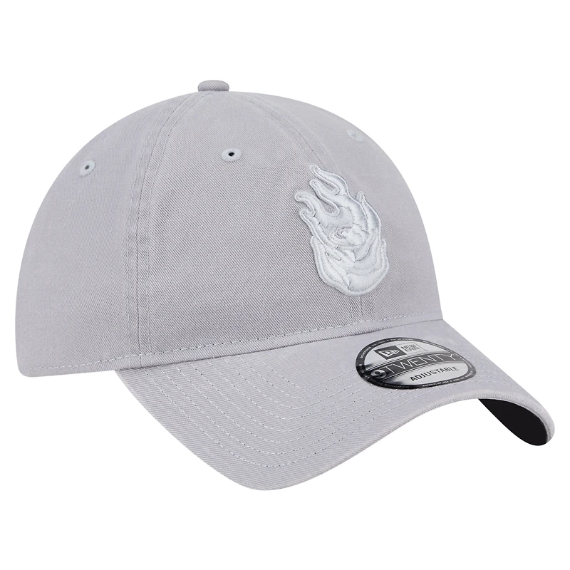 Unisex New Era  Gray Portland Fire Core Tonal 9TWENTY Adjustable Hat