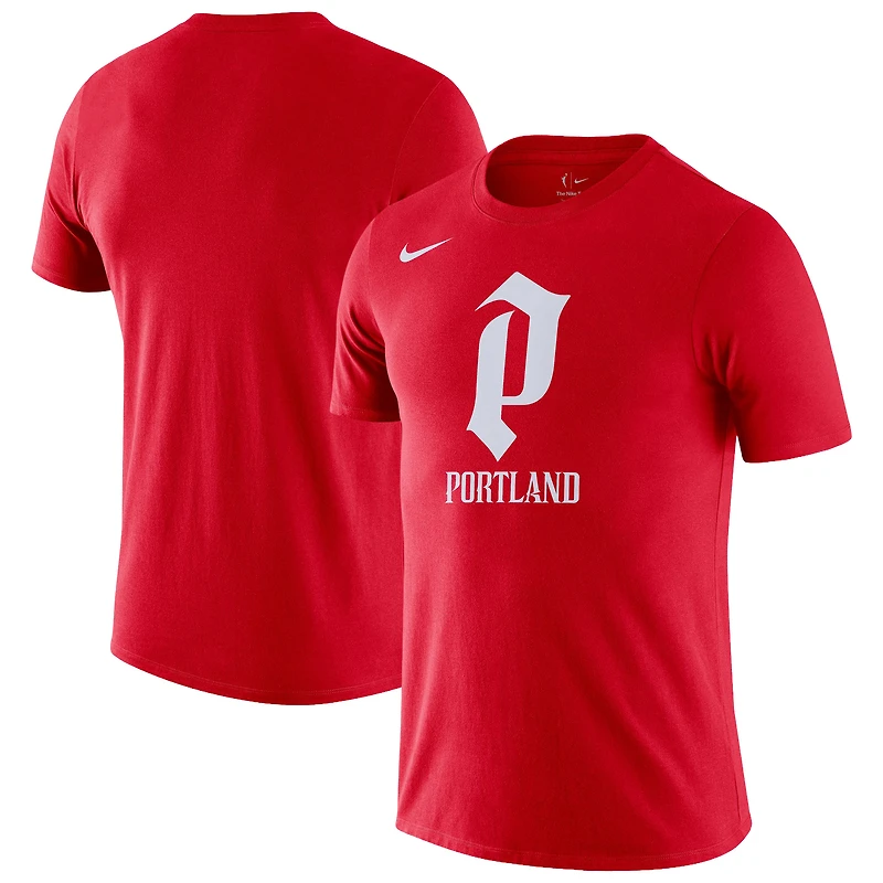 T-shirt unisexe Nike rouge Portland Fire Essential Logo Dri-FIT