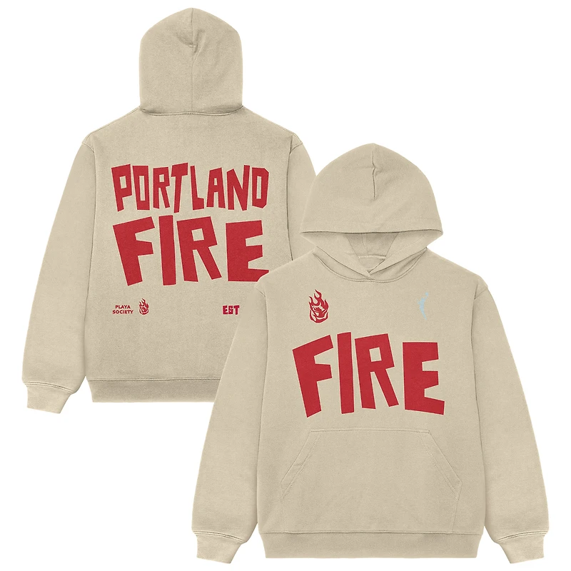 Unisex Playa Society  Oatmeal Portland Fire Established Hoodie