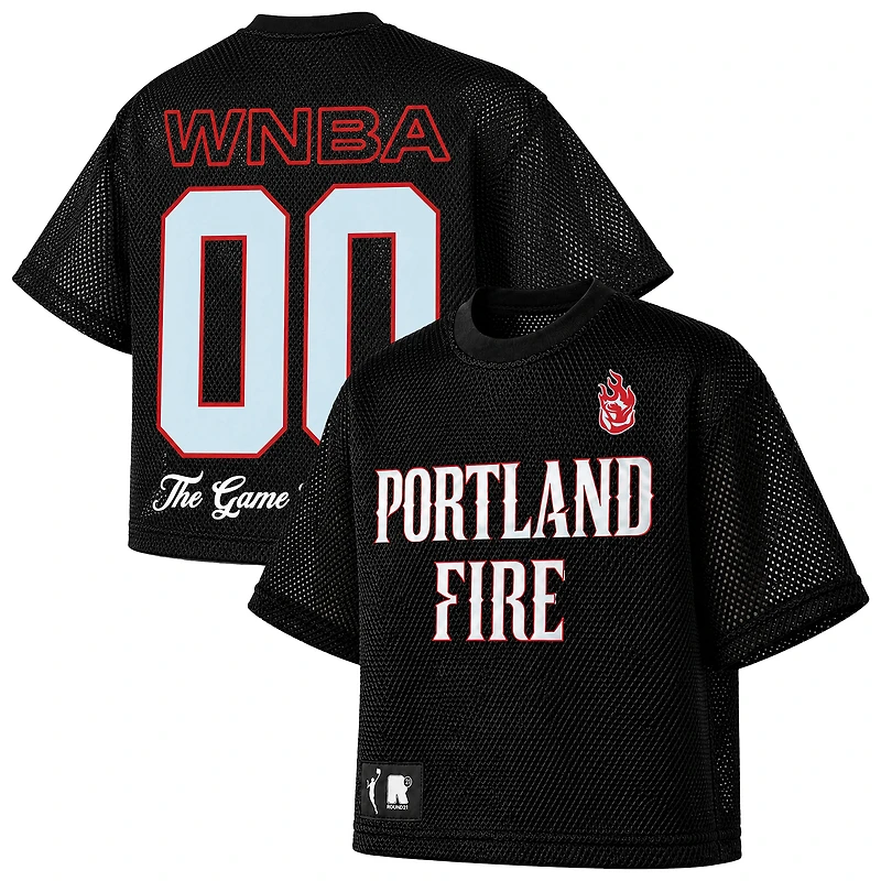 Unisex round21  Black Portland Fire Oversized Sporty Mesh Top