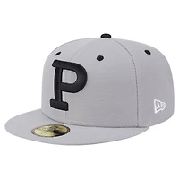 Men's New Era  Gray Portland Sea Dogs Authentic Collection 59FIFTY Fitted Hat