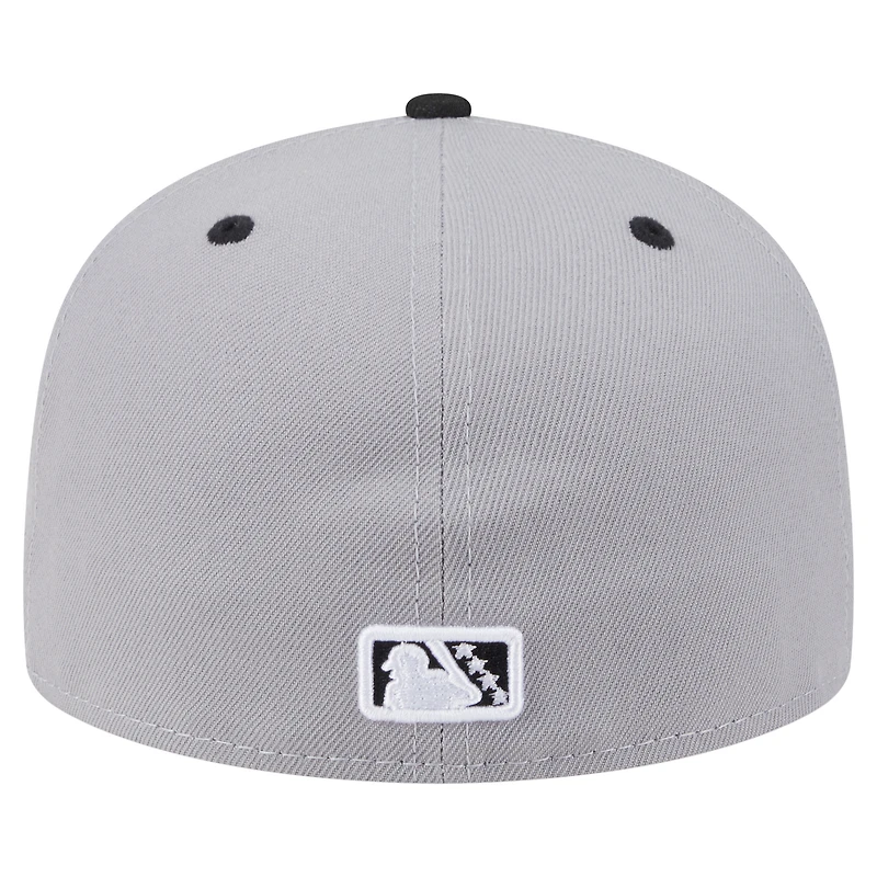 Men's New Era  Gray Portland Sea Dogs Authentic Collection 59FIFTY Fitted Hat