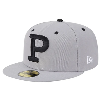 Men's New Era  Gray Portland Sea Dogs Authentic Collection 59FIFTY Fitted Hat