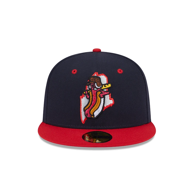 Casquette ajustée 59FIFTY bleu marine Portland Sea Dogs pour homme de New Era