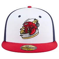 Casquette ajustée 59FIFTY blanche pour homme New Era Portland Sea Dogs Theme Nights