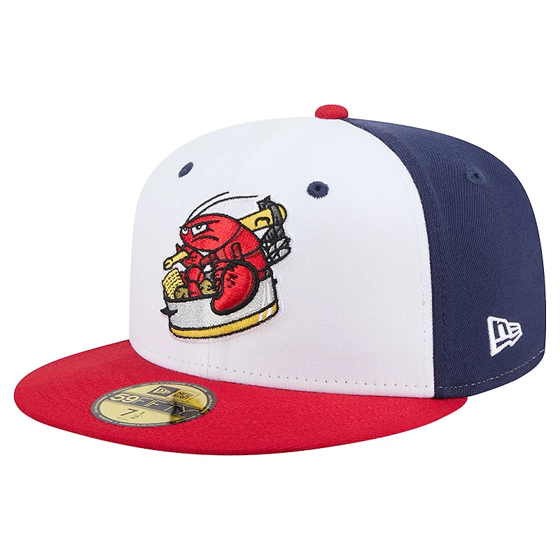 Casquette ajustée 59FIFTY blanche pour homme New Era Portland Sea Dogs Theme Nights