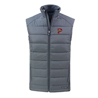 Men's Cutter & Buck Steel Portland Sea Dogs Evoke Hybrid Eco Softshell Recycled Full-Zip Vest